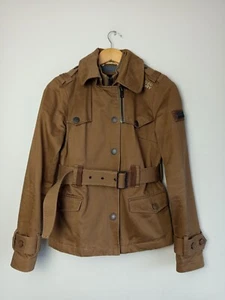 Superdry Limited brauner kurzer Trenchcoat mit Gürtel Jacke – Damen Small - Bild 1 von 17