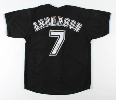 TIM ANDERSON AUTOGRAPHED CUSTOM JERSEY (CHICAGO WHITE SOX) - JSA COA! - Image 1 of 4