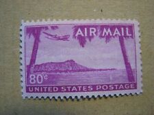 1952 Air Mail U.S.80 Cent Postage Stamp - Diamond Head - MNH