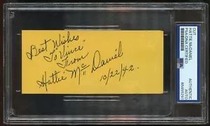 Hattie McDaniel signed autograph 2x5 Cut Actress: Gone With the Wind PSA Slabbed - Picture 1 of 1