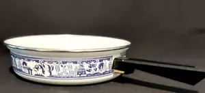 Vintage Blue Willow Enamelware Cookware Pan - Picture 1 of 8