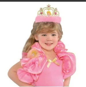 SLEEPING BEAUTY RUFFLED Shrug Shawl pink dress-up girls costume accessory - Picture 1 of 8