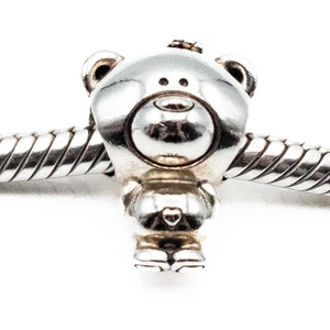 Charm PANDORA Pensionato Theo Orso Pandora Amici Argento Sterling - Foto 1 di 5