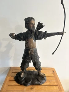Bronze Samurai Bogenschütze Krieger Skulptur Japan Meiji Periode um 1880 - Bild 1 von 12