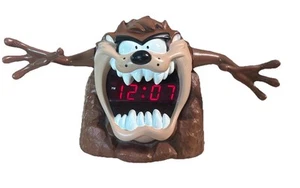 Vintage 1995 Warner Bros Taz Tazmanian Devil Westclox Alarm Clock Working - Picture 1 of 4
