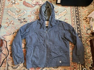 Chaqueta de Lona Abercrombie & Fitch Hombres Grande Ropa de Trabajo Acolchada Forrada de Vellón Capucha - Imagen 1 de 7