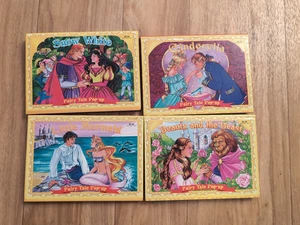 Fairy Tale Pop-up Lot of 4 Cinderella, Little Mermaid, Beaty Beast, Snow White - Picture 1 of 9