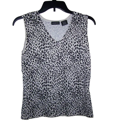 Suéter fino con estampado de leopardo sin mangas George para mujer talla M 8 10 Foto 1 de 3