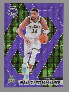 GIANNIS ANTETOKOUNMPO 2024-25 PANINI MOSAIC PURPLE FLUORESCENT #/249 *BUCKS* #13 - Picture 1 of 2