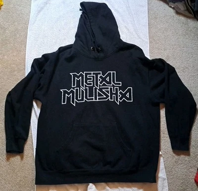 Metal Mulisha Hoodie Men 2XL Black Silver Spellout Skull Grunge Metal Independet - Image 1 of 4