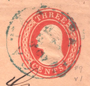 USA Classic Stationery Cover 3c Red Envelope 1854 Danville PA {samwells}XU160 - Picture 1 of 15
