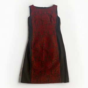 Talbots Damast Etui-Kleid Damen 8 rot und schwarz ärmellos Einzelhandel 169 $ - Bild 1 von 6