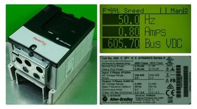 Allen-Bradley 20AD2P1A0AYNANC0 1 HP 480V Powerflex 70 FRN:5,001 probado bueno Foto 1 de 4