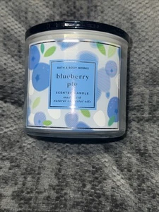 Bath & Body Works BLUEBERRY PIE 3 Wick Candle NEW - Picture 1 of 3