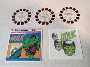 Set completo 3 mulinelli vintage View-Master L'incredibile Hulk 1978 J26 con libro - Foto 1 di 9