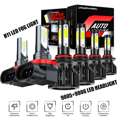 Lâmpadas de neblina altas/baixas para faróis de LED para Nissan Armada 2011-2013 2014 2015 6x - Imagem 1 de 4