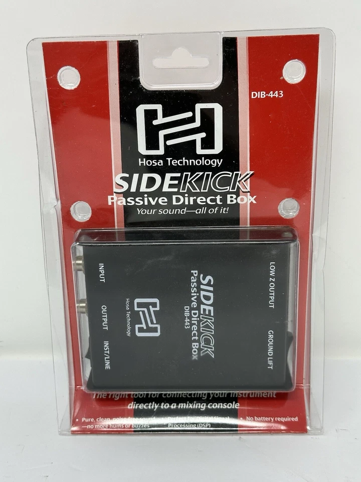 Коробка прямая пассивная HOSA Technology DIB-443 Sidekick - Изображение 1 из 2