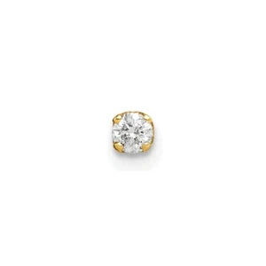 Pendiente de oro amarillo de 14k con un solo diamante regalo para mujer 0,15 g L-4 mm - Imagen 1 de 2