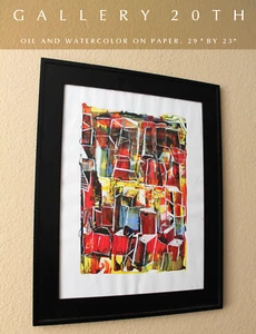 FAB! ORIG ABSTRACT CUBIST PAINTING VTG CEZANNE MID CENTURY FERNAND LEGER 60S ART - Picture 1 of 5