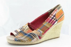 Toms Women Sz 9.5 M Multicolor Wedge Fabric Shoes - Picture 1 of 8