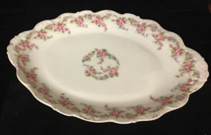 Corona da sposa - Elite Works Limoges rose rosa - ciotola da portata ovale smerlata - Foto 1 di 6