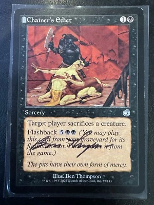 MTG Magic Chainer’s Edict Signed x1 Torment TOR Ben Thompson - Image 1 of 4