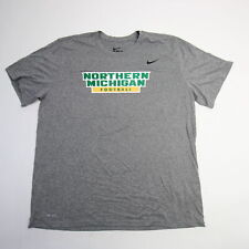 Northern Michigan Wildcats Nike Dri-Fit Short Sleeve Shirt Men's Gray New