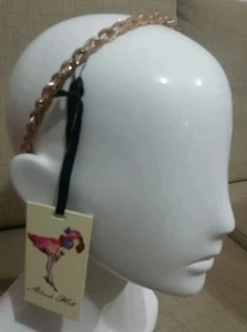 ALANNAH HILL Get Lost in Love gunmetal Chains unique HEADBAND FASCINATOR New - Picture 1 of 6