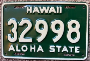 1961 grünes Hawaii Aloha State authentisches Motorrad Nummernschild neuwertig #32998 - Bild 1 von 1