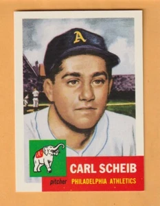 Carl Scheib Philadelphia A's 1991 Topps Archives '53 #57 Gratz Pennsylvania - Imagen 1 de 2