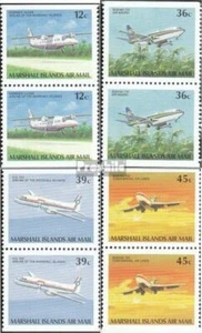 Marshall-islas 217Do/tú-220Do/tú vertical parejas matasellado 1989 aviones - Imagen 1 de 1
