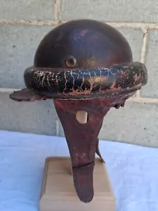 ELMETTO CASCO MOTOCICLISTA POLIZIA DELLA STRADA PAI POLIZIA AFRICA ITALIANA WW2 - Foto 1 di 10