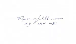 Norm Ullman Signed Index Card - HOF Maple Leafs, Red Wings Hockey (Autographed) - Picture 1 of 1