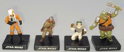 Star Wars Mini Figure Lot- Rebel Pilot,  Nikto Soldier, Strike Leader, Gamorrean Cover