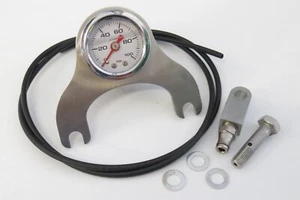 Norton oil pressure gauge center handlebar mount white face Commando MKl MKll - Picture 1 of 6