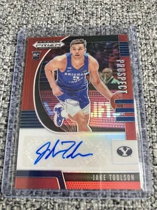 Jake Toolson Prospect Rookie Auto Card RC Red Prizm /199 Basketball Panini - Picture 1 of 2