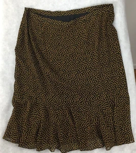 ESTELLE SIZE 22 WOMEN BLACK LINED RUFFLE MIDI LENGTH HEART SKIRT BRAND NEW - Picture 1 of 10