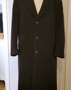 Cappotto Nuvola Argento Vintage Uomo 42R Cashmere Italiano Soprabito Trench Lungo 3 Bottoni - Foto 1 di 9
