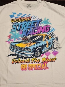 WEST COAST STREET RACING UNLEASH THE BEAST 68 SPECIAL GRAPHIC MENS T-SHIRT XL - Picture 1 of 10