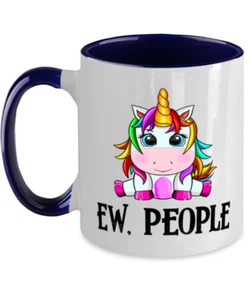 Funny UNICORN Mug, Cute Unicorn Mug, EW PEOPLE, Funny Unicorn Coffee Mug Gift! - Picture 1 of 2