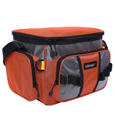 Fishing Waterproof Carry Bag Tackle Storage Bag Waist Shoulder Pack Box Orange - Image 1 of 4