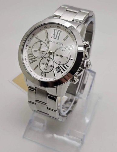 Orologio Cronografo Michael Kors Bryn Donna Tono Argento Quadrante Bianco MK6731