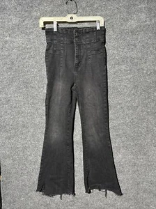 We The Free FREE PEOPLE Sz 28 Just Float On Flare Bell Bottom Jeans Black - Picture 1 of 10