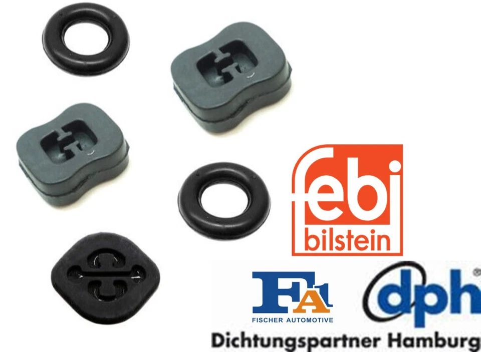 Set of (5) Muffler Exhaust Hanger Support Kit for Mercedes Benz W126 - Image 1 of 4