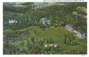Elkins West Virginia WV Davis and Elkins College and Campus UNP Postcard - Picture 1 of 2