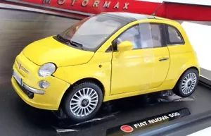 Motor Max 1/18 Scale Diecast 79163YL- Fiat Nuova 500 - Yellow - Picture 1 of 5