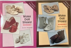 HOW TO MAKE DOLL SHOES 13 PATTERNS FABRIC LEATHER OXFORDS BOOTS SANDALS BOOTIES+ - Picture 1 of 2