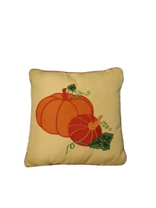 Thanksgiving Throw Pillow 18”x18” Pumpkin - Picture 1 of 5