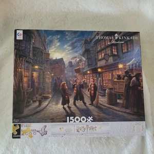 - Thomas Kinkade - Harry Potter - Diagon Alley - 1500 Piece Jigsaw Puzzle - Picture 1 of 5
