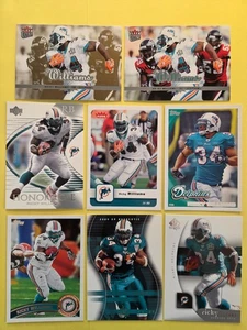 Ricky Williams Football Card Lot (8) Gold Miami Dolphins Texas Collection - Picture 1 of 4